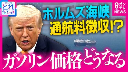 再び「ガソリン価格上昇」の可能性も？　イラン側が停戦条件に挙げる「ホルムズ海峡の通航料」トランプ大統領が「共同作業で徴収する可能性」発言　『反対』の国も多い中