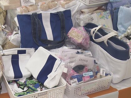 中日の選手が着たユニホームのリメイクも…障害者が日頃の訓練など生かして作った商品の販売会 約6000点並ぶ