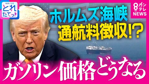 再び「ガソリン価格上昇」の可能性も？　イラン側が停戦条件に挙げる「ホルムズ海峡の通航料」トランプ大統領が「共同作業で徴収する可能性」発言　『反対』の国も多い中
