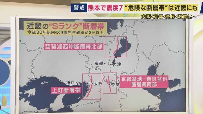 近畿のSランク断層帯