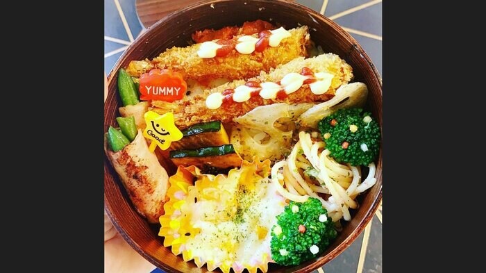 次女さんに作ったお弁当の一例