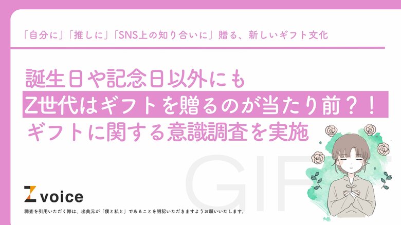 誕生日や記念日以外にもZ世代はギフトを贈るのが当たり前?!ギフトに関する意識調査を実施
