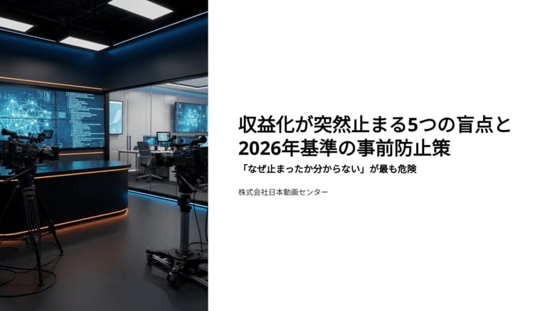 収益化が突然止まる5つの盲点と2026年基準の事前防止策「なぜ止まったか分からない」が最も危険