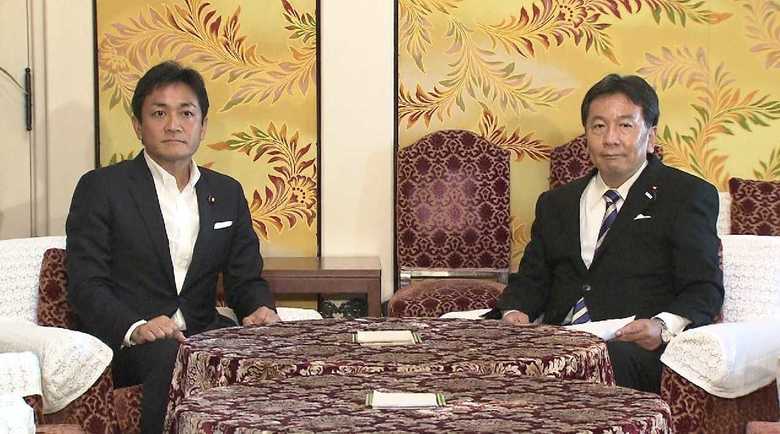 立憲・枝野代表、国民・玉木代表の党首会談(8月5日)