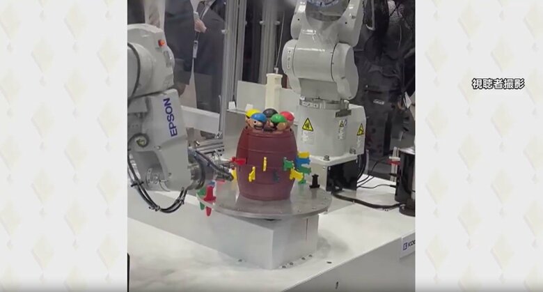 Xで約580万回以上再生された展示会動画（視聴者撮影）