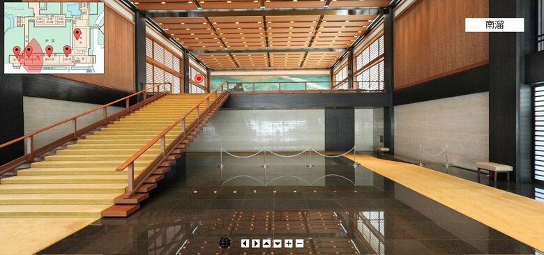皇居宮殿の360度パノラマ（イメージ）