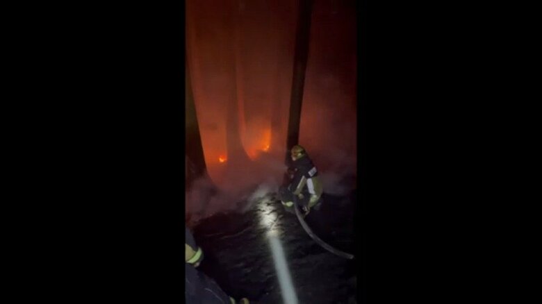 新潟市消防局提供（岩手・大船渡市　2日）