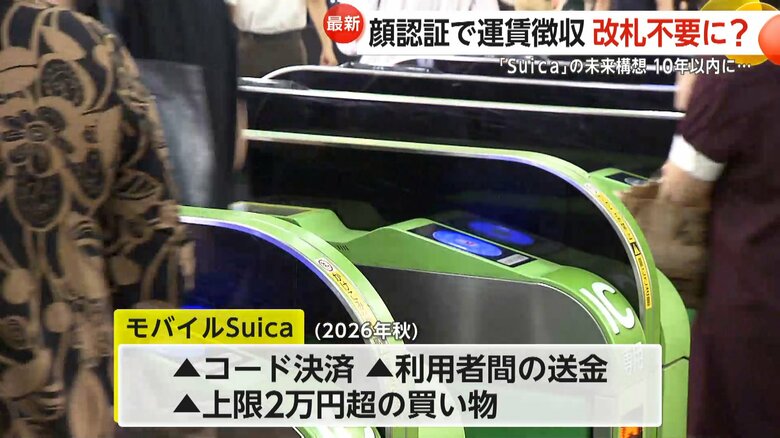 2026年秋に、コード決済機能を追加するモバイルSuica
