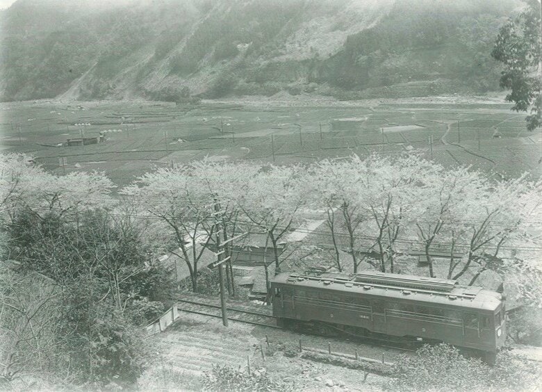 1935年撮影 入生田〜箱根湯本間を走る109号 提供：箱根登山鉄道