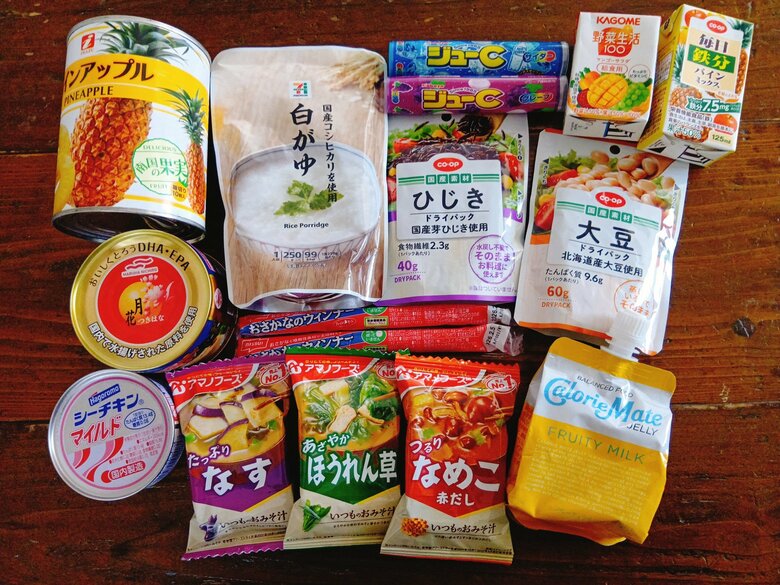 非常食はそのまま食べられるものを多く備蓄