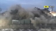 土煙上げて崩落する瞬間が映像に…宗教施設の本殿が激しく崩れ落ちる 約100年前に建立され老朽化進む