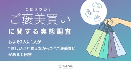 【ご褒美買いに関する実態調査】約2人に1人が“欲しいけど買えなかった”ご褒美買いがあると回答。普段ご褒美買いをする人は約4割に。