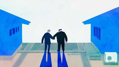 金正恩委員長が“境界線をまたいで渡った”「板門店」  北朝鮮側から見てみた