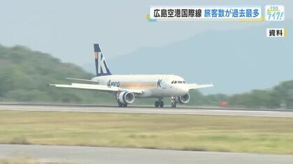 広島空港の国際線　旅客数が２年連続で過去最多　韓国路線の新規就航、ベトナム・中国路線の増便が要因