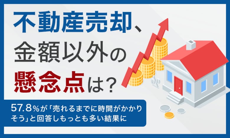 【不動産売却、金額以外の懸念点は?】57.8%が「売れるまでに時間がかかりそう」と回答しもっとも多い結果に
