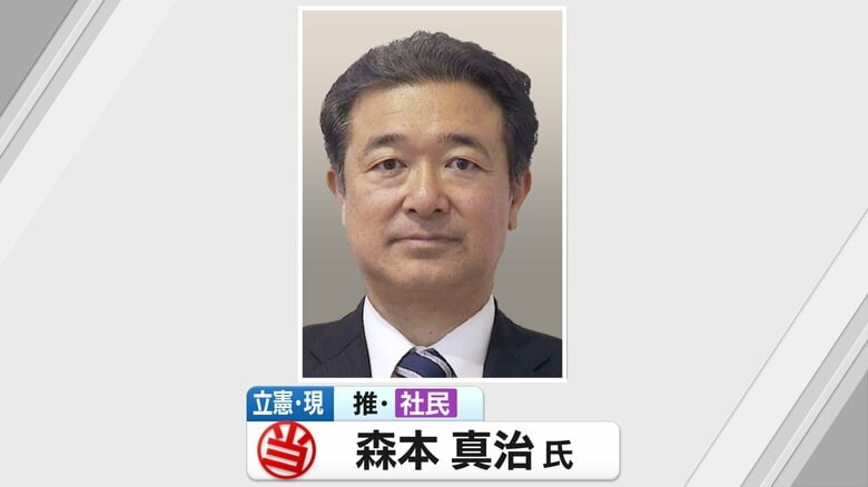【速報】森本真治氏（立憲・現）当選確実　参院選 広島選挙区　｜FNNプライムオンライン