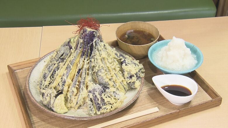 野菜が穫れ過ぎて余ることも…フードロス削減で登場『ドサ丼MAX!!』総重量1kg超でナスの天ぷらがどっさり｜FNNプライムオンライン