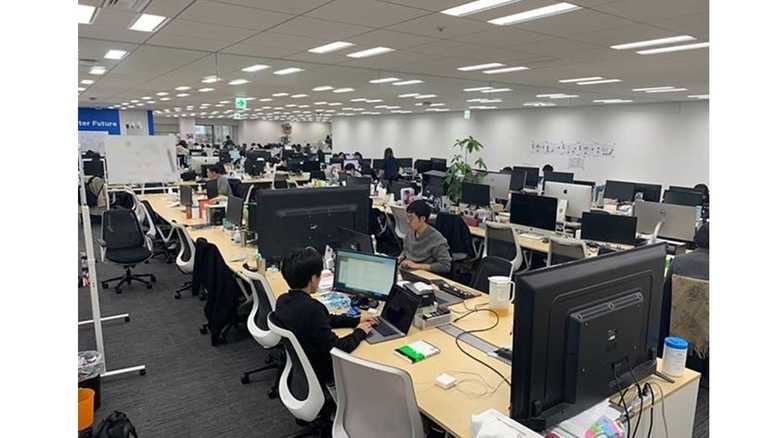 2月25日の「在宅勤務推奨」のオフィスの様子