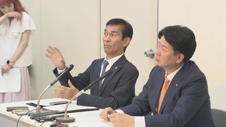 議長ポストを巡る"金銭授受疑惑”語る江藤県議と吉松県議（7月8日）