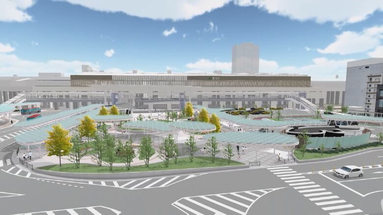 新潟駅の完成イメージ（提供：新潟市）