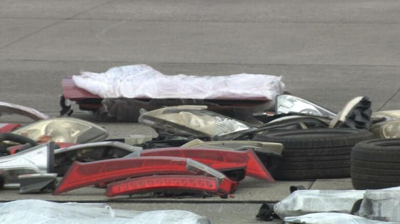 「パーツ」に分けられた盗難車両の一部