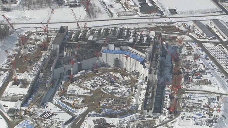 2023年完成 「アジアナンバー1」ボールパーク…観客席の”原型”を上空から確認