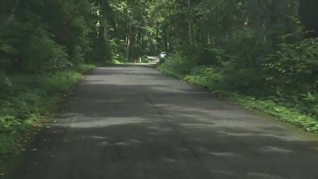 くねくねとした峠道　冬期間は路面凍結や降雪の恐れから通行止め