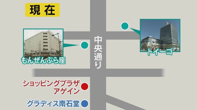 2022年の長野市中央通り沿い