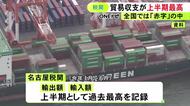 全国では赤字の中…名古屋税関管内の貿易収支が上半期として過去最高 米国向けEV等が好調で5兆6887億円の黒字に