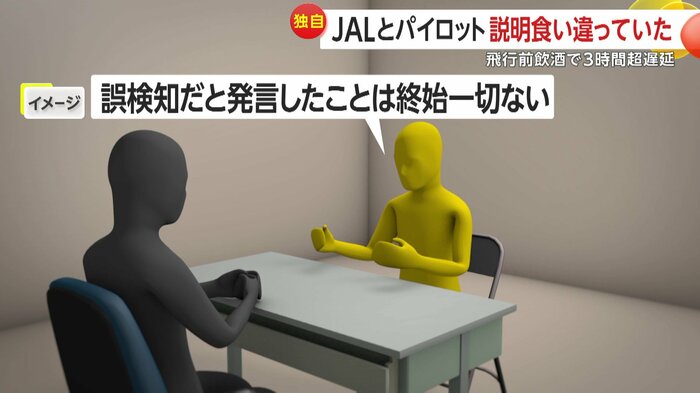 副機長は国交省の聴取に「誤検知だと発言したことは終始一切ない」と話した