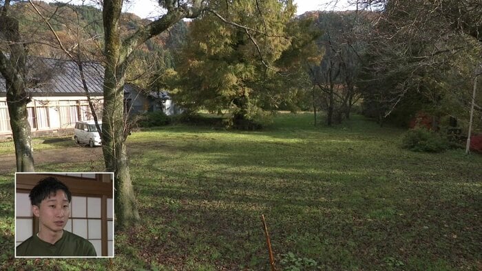 「冬キャンプ」の会場となる予定の施設前のスペース