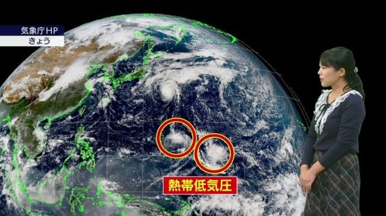 【台風のたまご】台風29号の南に熱帯低気圧2つ 台風となった場合「1年で30個以上」は13年ぶり|FNNプライムオンライン
