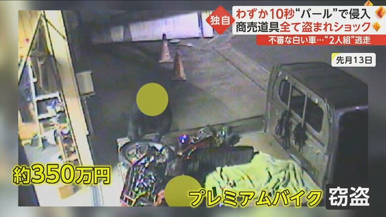 この会社は1カ月ほど前にも窃盗被害に