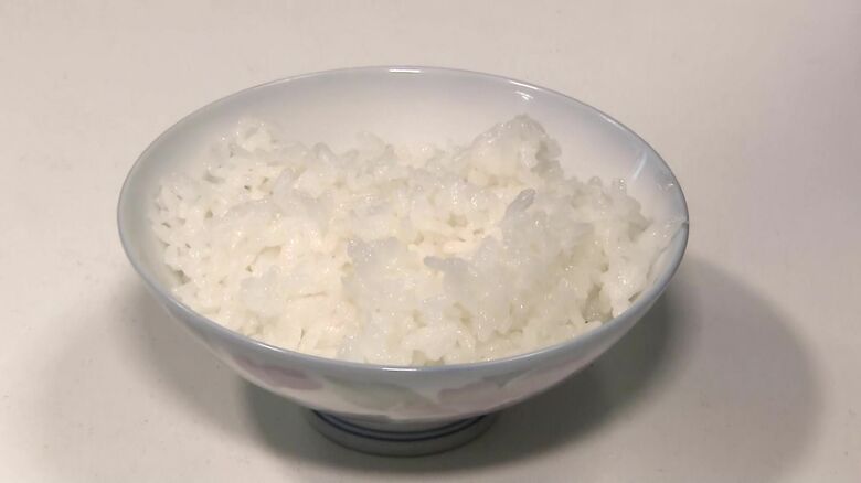 備蓄米の味を確認