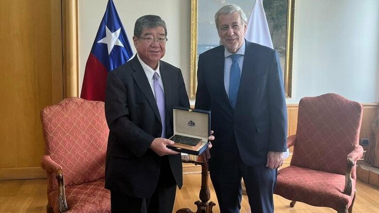 チリ大使公邸にて（本人提供）