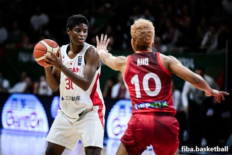 ハンガリー戦での馬瓜エブリン選手（現地9日、ハンガリー・ショプロン）