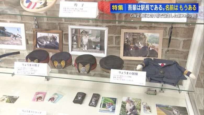 記念館には「りょうま」の写真や帽子が展示されている