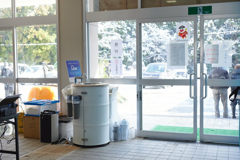 被災地における「WOSH」の設置例