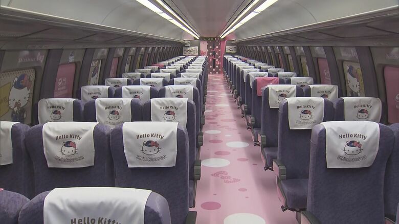 ハローキティ新幹線　車両内部
