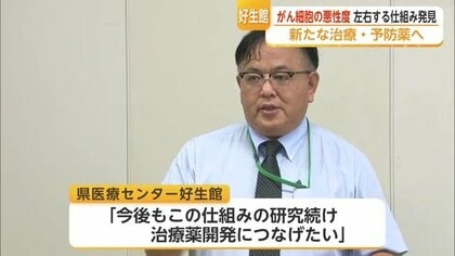 「がん治療薬の開発につなげたい」　がん細胞の悪性度を左右する仕組みを発見　がん治療の新たな戦略につながる可能性