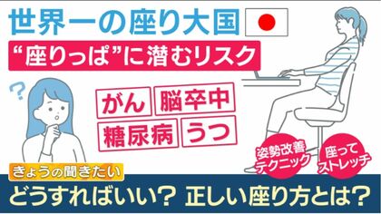 寿命を縮める“座りっぱなし”「30分に1回立つ・正しく座る」でリスク軽減【医師が解説】