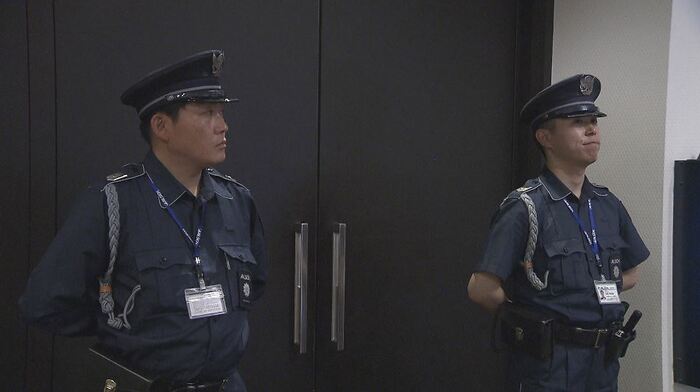 総代会の会場の出入り口