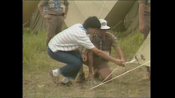 秋篠宮さま　昭和59（1984）年7月 第1回 シニアースカウト大会（宮城・白石市）