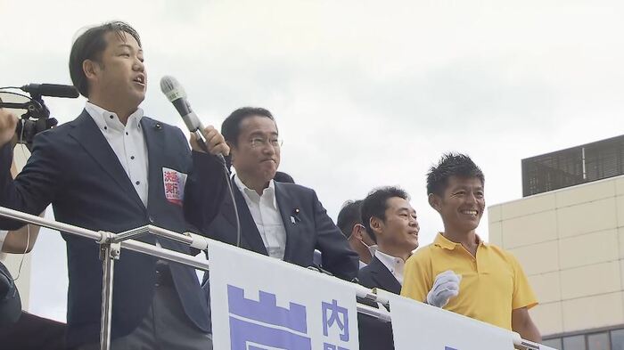 岸田首相が応援に駆け付けた(7月4日)