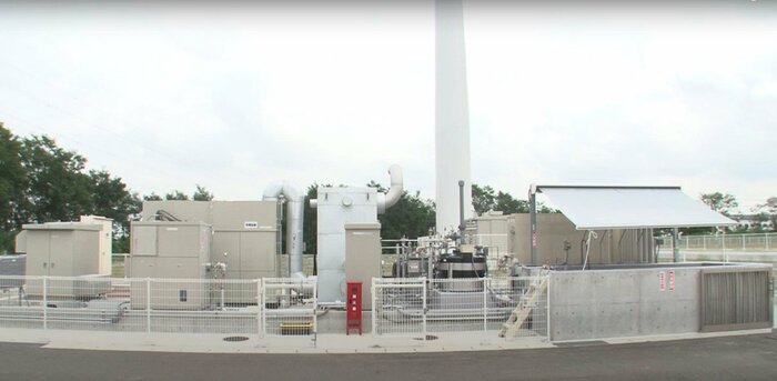 世界で初めてアンモニア燃料のガスタービン発電を成功した実証装置 写真:科学技術振興機構