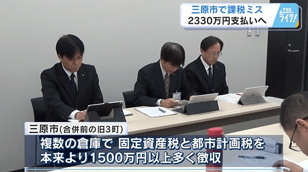 固定資産税と都市計画税を１５００万円以上多く徴収