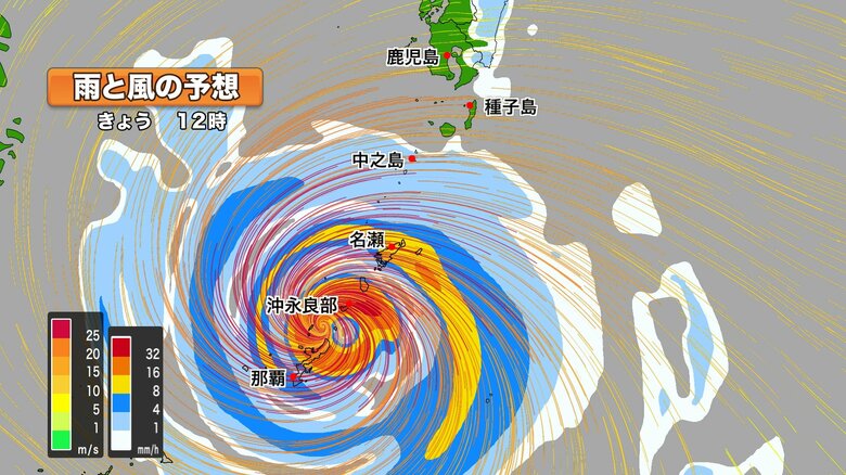 台風13号 奄美地方全域と沖縄本島地方が暴風域に|FNNプライムオンライン