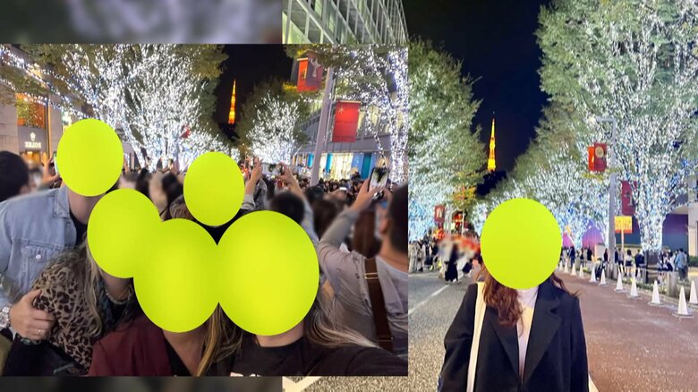 【独自】「信号赤になります！」響く警笛…東京タワーとの“映え写真”目当てに車道に人が殺到　六本木「けやき坂イルミネーション」で危険な撮影横行｜FNNプライムオンライン