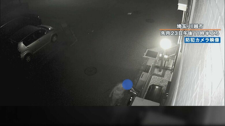 8月23日午後11時半頃 防犯カメラの映像