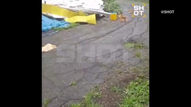 損壊した幼稚園の建物